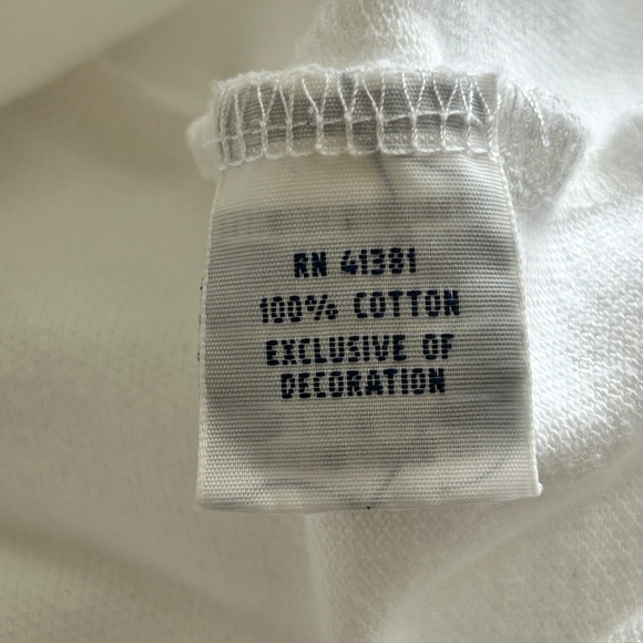 Polo Ralph Lauren Polo Shirt Men 2XL White Blue Big Pony #5 Embroidered Logo - Picture 3 of 7